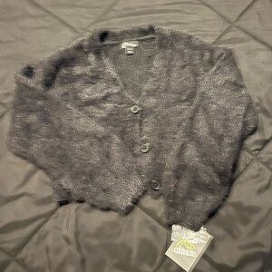 Art Class Fuzzy Gray Kids Sweater